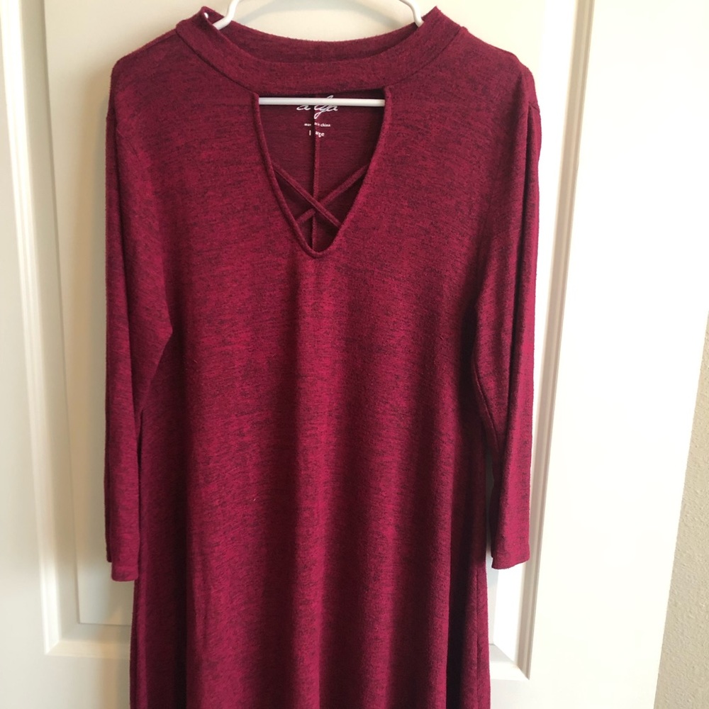 Francesca’s Red Criss Cross Dress